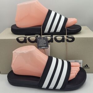 New In Box ☆ Adidas Adilette Signature Stripe Comfort Slides